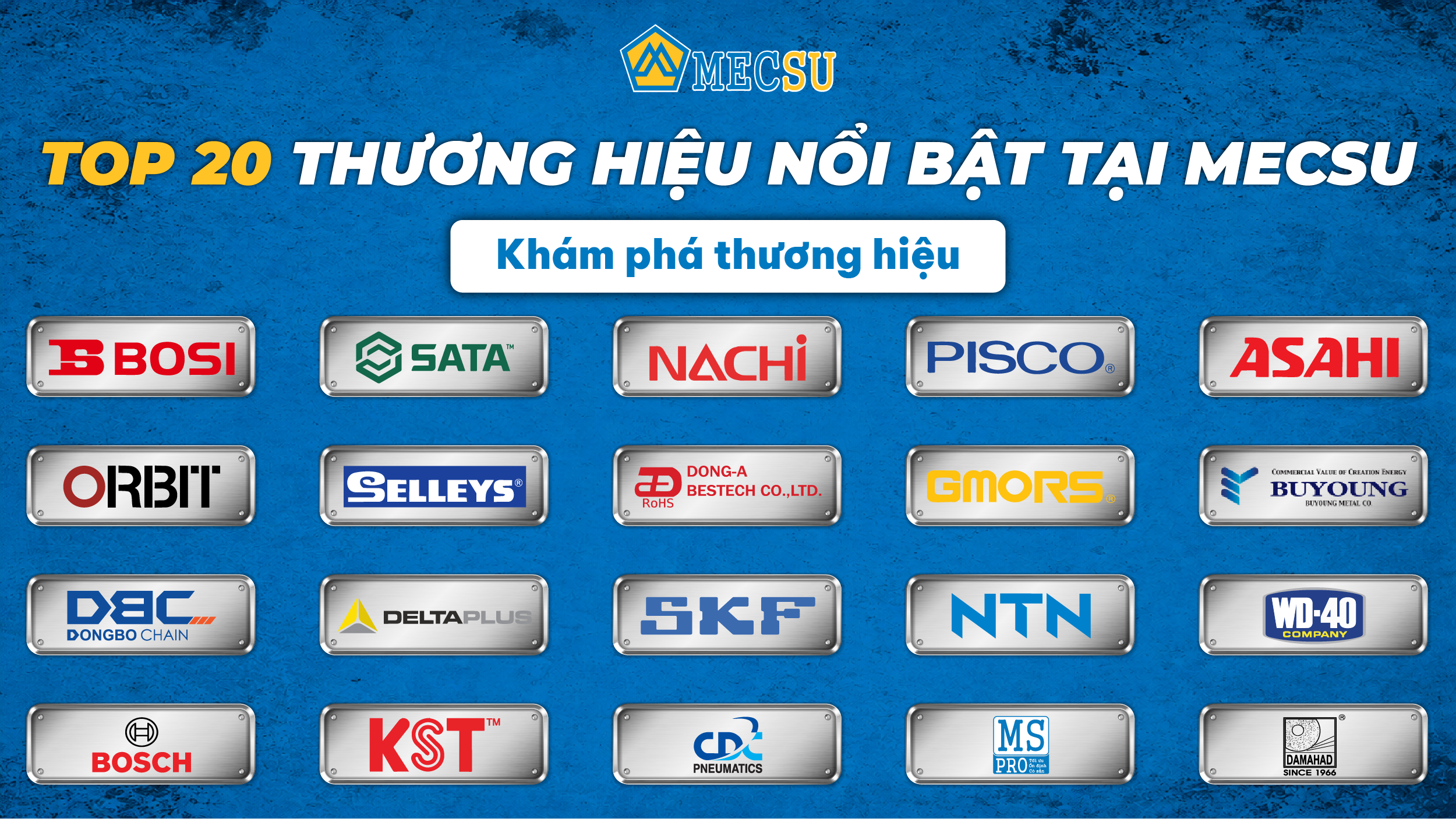 Top 20 thương hiệu nổi bật tại Mecsu